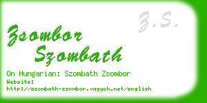 zsombor szombath business card